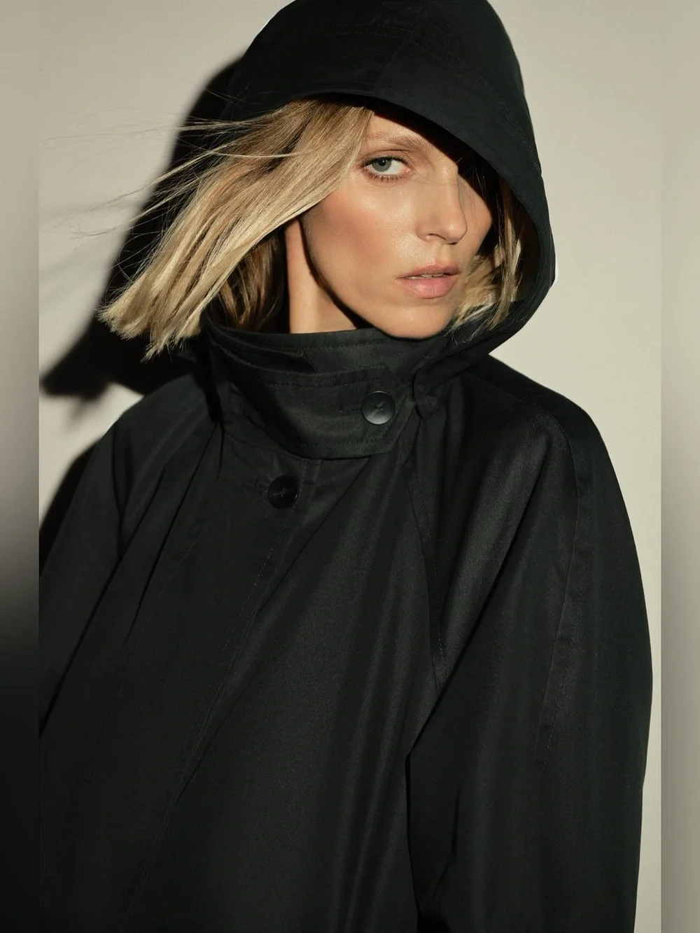 Zara ZW Collection Hooded Parka Jacket Plaid Lined S NWT